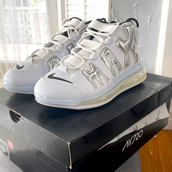Nike Air More Uptempo 720 QS 1 white/black/Chrome - Picture 1 of 3